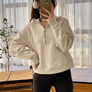 Lululemon Grey Scuba Half-Zip Hoodie